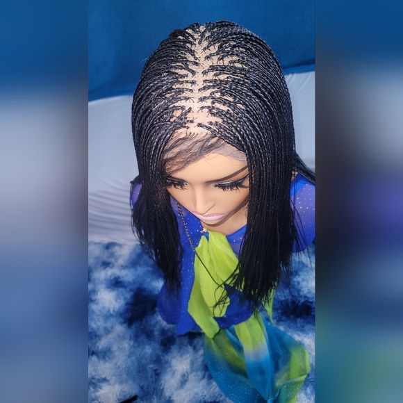 🔥 100% Handmade Full Lace Micro Braided Wig | 34” | Heat Safe | Lasts 2–5 Yrs | - Picture 9 of 17